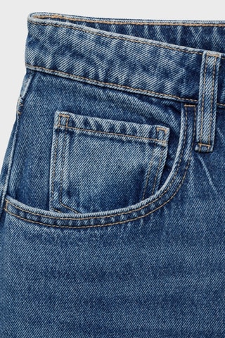 Jean barrel taille haute - Bleu marine