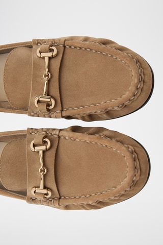 Mocassins en daim à boucle - Marron