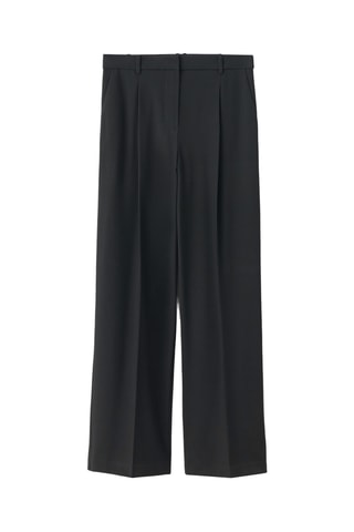 Pantalon large à pinces - Noir