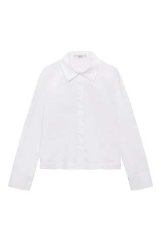 Chemise popeline courte - Écru