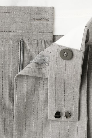 Pantalón recto traje mezcla de lana - Gris