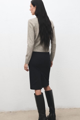 Cardigan maille boutons - Gris clair