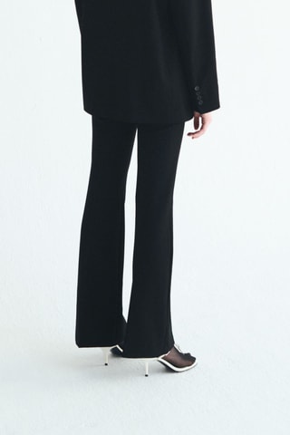 Pantalon flare taille normale - Noir