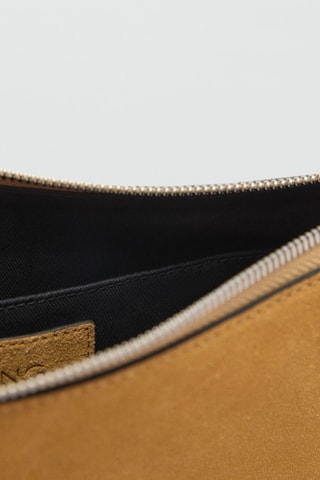Sac clouté cuir suède - Moutarde
