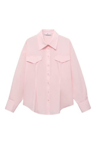 Chemise pinces à poches - Rose