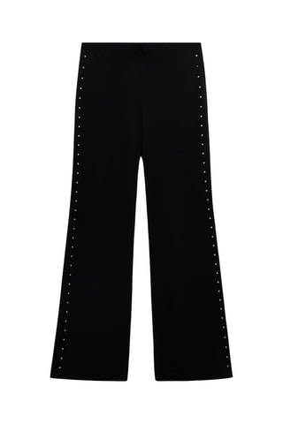 Leggings droits strass - Noir