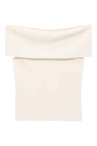 Top bustier maille - Écru