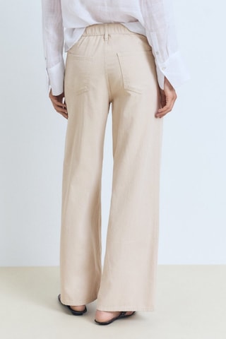 Pantalon droit denim taille normale - Beige