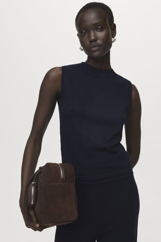 Top maille fine - Bleu marine