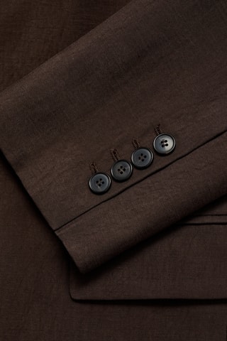 Blazer de costume droit Lyocell - Marron