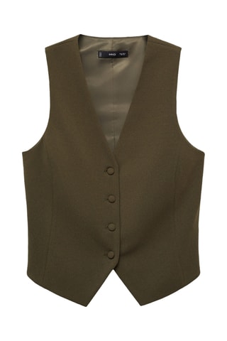 Gilet costume boutons - Kaki