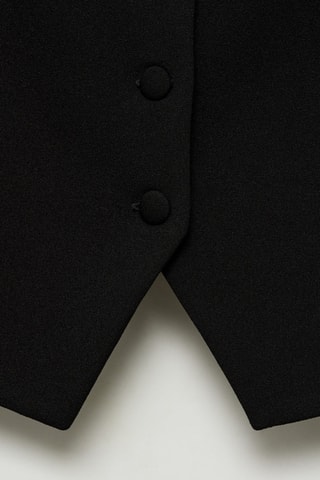 Gilet costume boutons - Noir