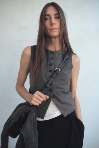 Gilet costume boutons - Gris