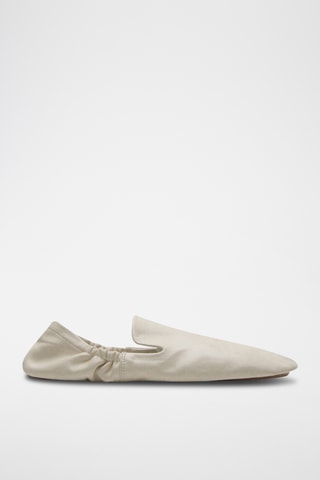 Chaussures en cuir à fronces - Écru