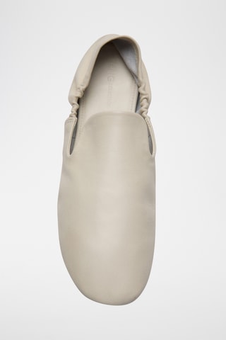 Chaussures en cuir à fronces - Écru