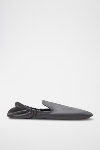 Chaussures en cuir à fronces - Gris