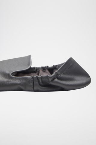 Chaussures en cuir à fronces - Gris