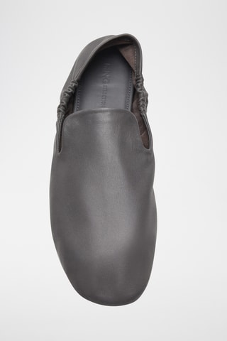 Chaussures en cuir à fronces - Gris