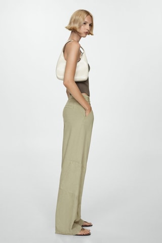 Pantalón lyocell cordón ajustable - Caqui
