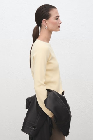 Pull-over en maille fine - Beige