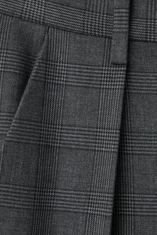 Pantalon de costume à carreaux et pinces - Gris