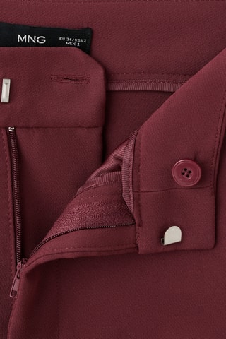 Pantalon droit taille haute - Rouge