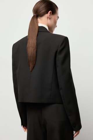 Blazer de costume crop - Noir