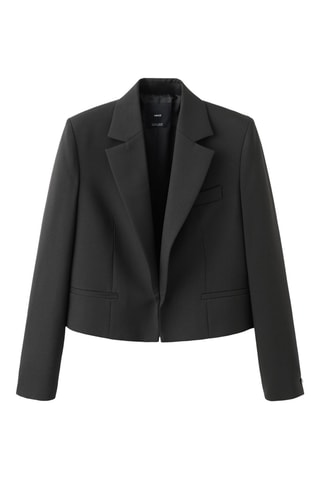 Blazer de costume crop - Noir