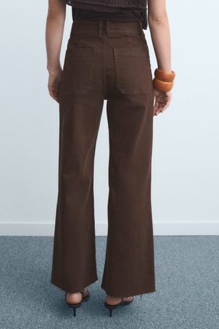 Jean style jupe - Marron
