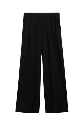 Pantalón recto punto fino - Negro