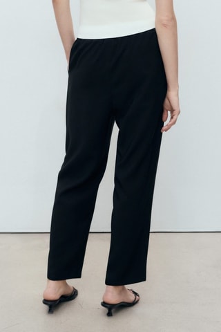 Pantalón fluido cordón - Negro