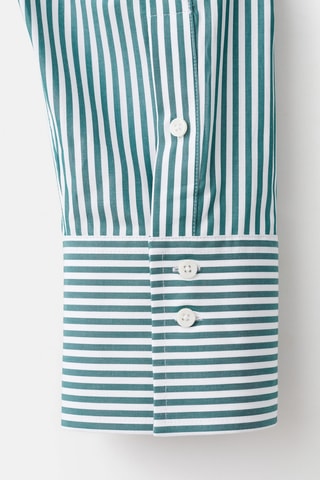 Chemise à rayures oversize - Vert