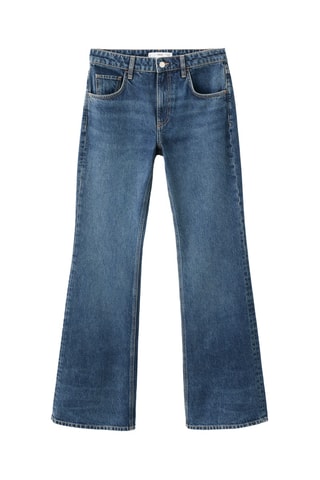 Jeans flare taille basse - Bleu marine