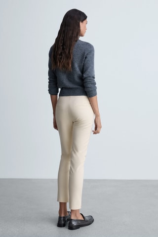 Pantalon skinny crop - Écru