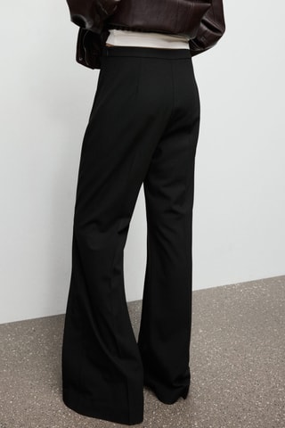 Pantalon flare taille haute - Noir