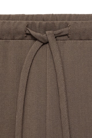 Pantalon droit nœud - Marron