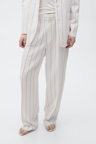 Pantalon de costume à rayures - Blanc