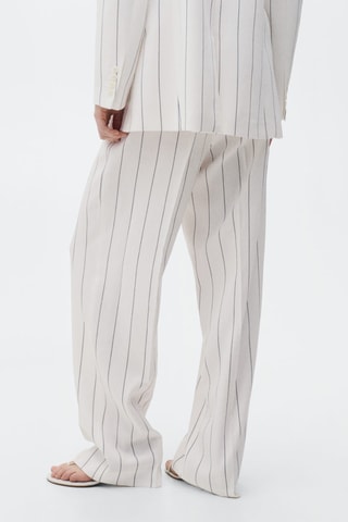 Pantalon de costume à rayures - Blanc