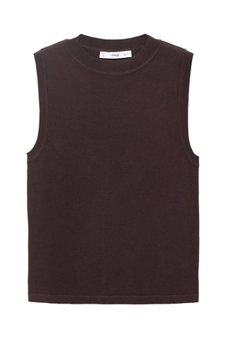 Top maille fine - Marron