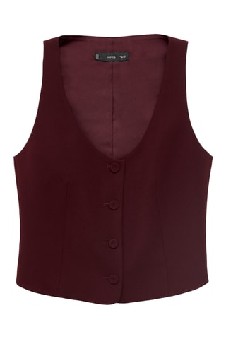 Gilet costume boutons - Rouge