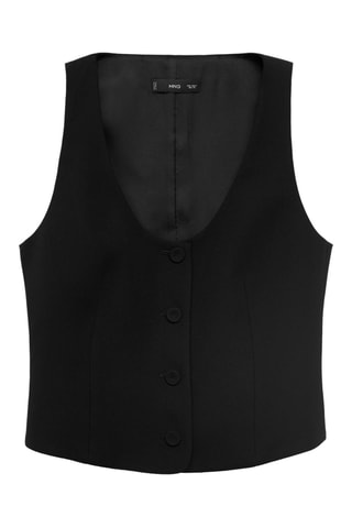 Gilet costume boutons - Noir