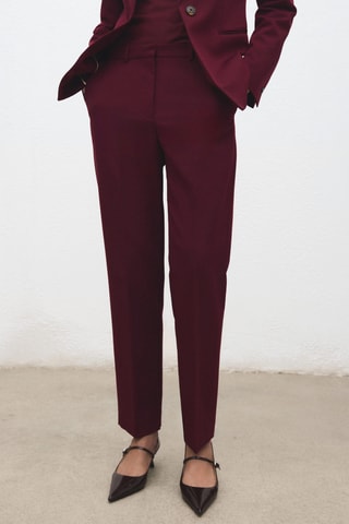 Pantalon droit costume - Bordeaux