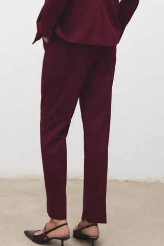 Pantalon droit costume - Bordeaux