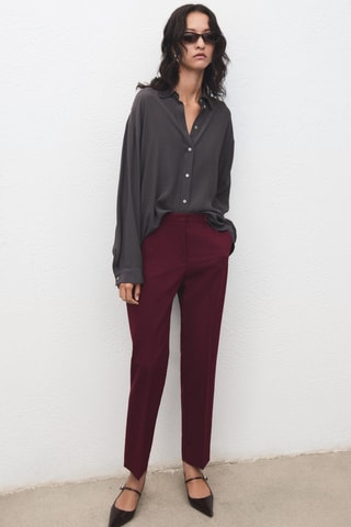 Pantalon droit costume - Bordeaux