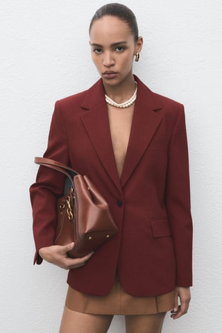 Blazer costume droit - Bordeaux