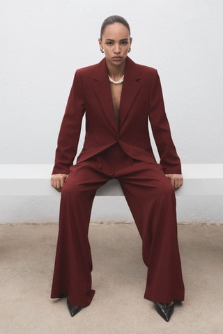 Blazer costume droit - Bordeaux