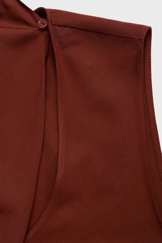 Blouse col foulard - Rouge