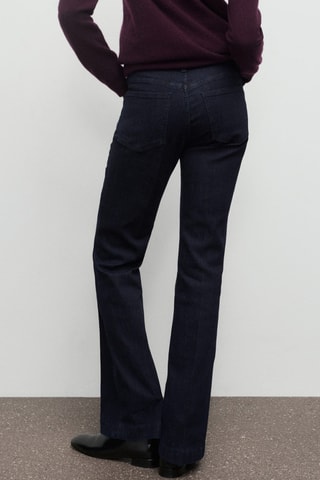Jean flare taille normale rinse wash - Bleu