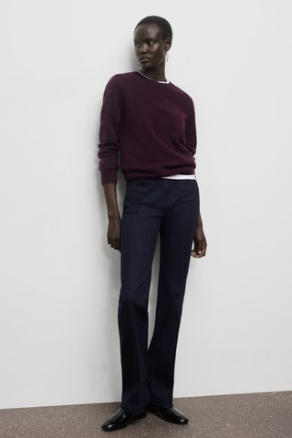 Jean flare taille normale rinse wash - Bleu