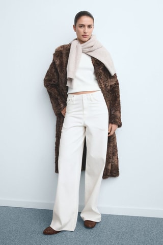Jean large taille normale - Écru